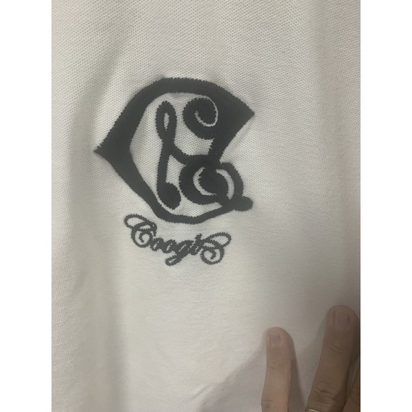 Coogi Mens Polo Shirt Size 3XL White Embroidered Premium Collection Short Sleeve - Picture 6 of 12